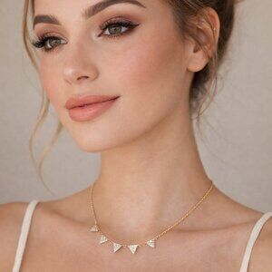Devin Rose New York Crystal Triangle‎ Necklace